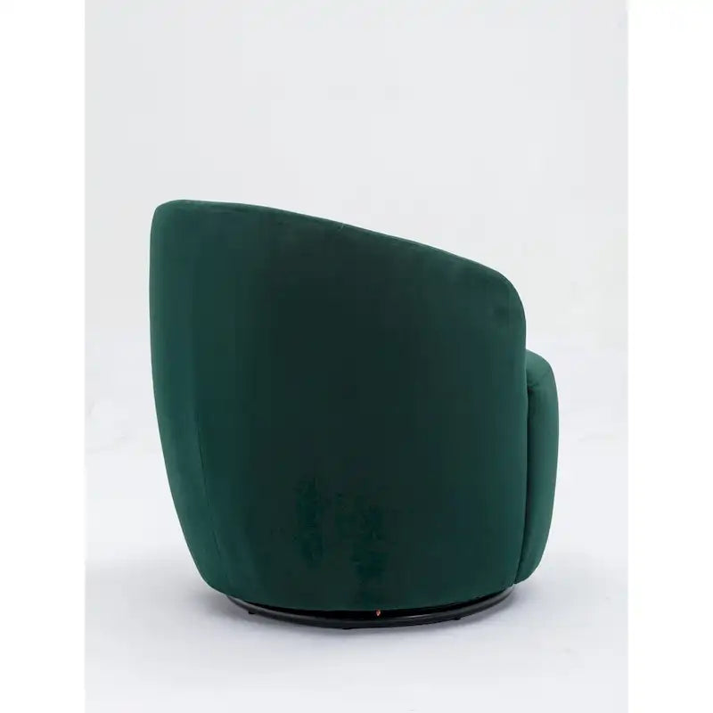 Fauteuil pivotant, Chaise de vanité ronde moderne pour salon, Fauteuil club confortable en velours, Petit canapé individuel