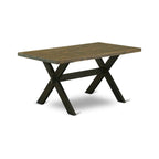 Table de salle à manger et chaises de cuisine empilables - Noir brossé