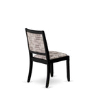 Table de salle à manger et chaises de cuisine empilables - Noir brossé