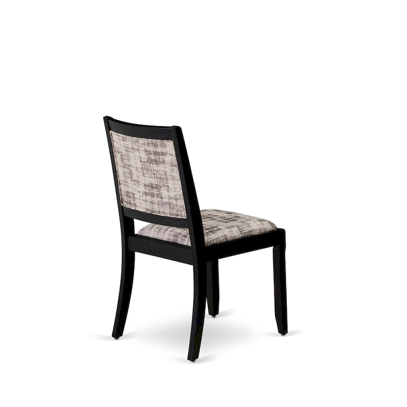 Table de salle à manger et chaises de cuisine empilables - Noir brossé