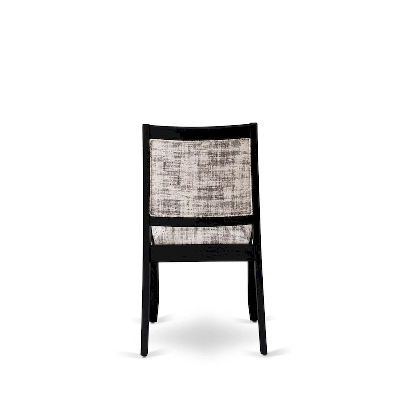 Table de salle à manger et chaises de cuisine empilables - Noir brossé