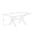 Table de salle à manger et chaises de cuisine empilables - Noir brossé