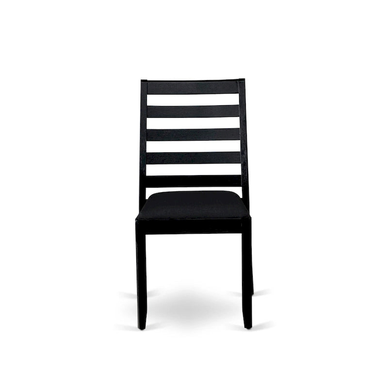 Table de salle à manger et chaises de cuisine empilables - Noir brossé