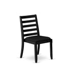 Table de salle à manger et chaises de cuisine empilables - Noir brossé