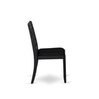 Table de salle à manger et chaises de cuisine empilables - Noir brossé