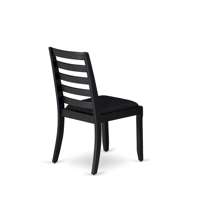 Table de salle à manger et chaises de cuisine empilables - Noir brossé
