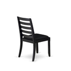 Table de salle à manger et chaises de cuisine empilables - Noir brossé