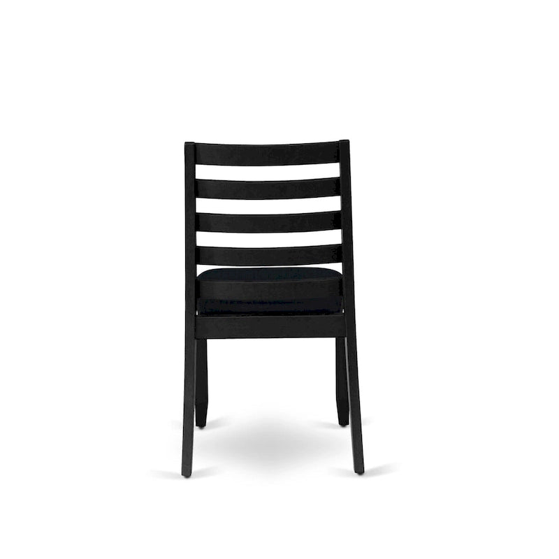 Table de salle à manger et chaises de cuisine empilables - Noir brossé