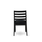 Table de salle à manger et chaises de cuisine empilables - Noir brossé