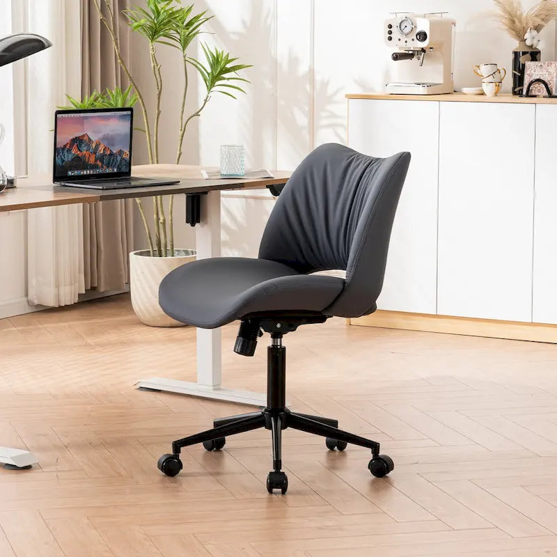 Chaise de bureau ergonomique sans accoudoirs avec roulettes