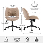 Chaise de bureau ergonomique sans accoudoirs avec roulettes