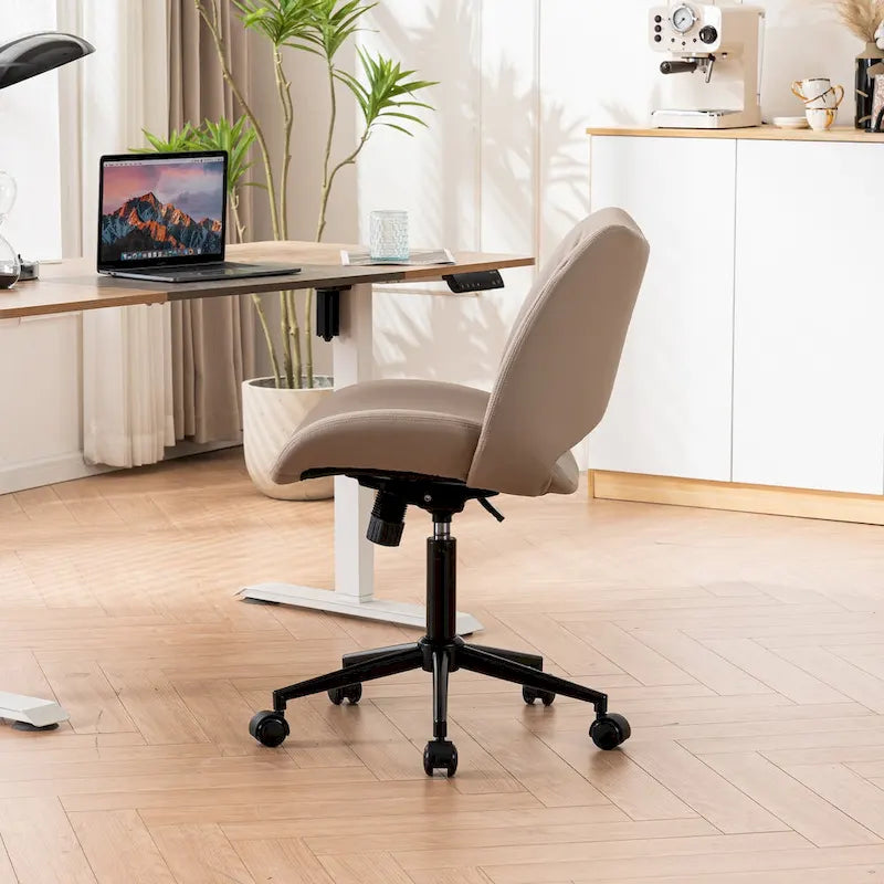Chaise de bureau ergonomique sans accoudoirs avec roulettes