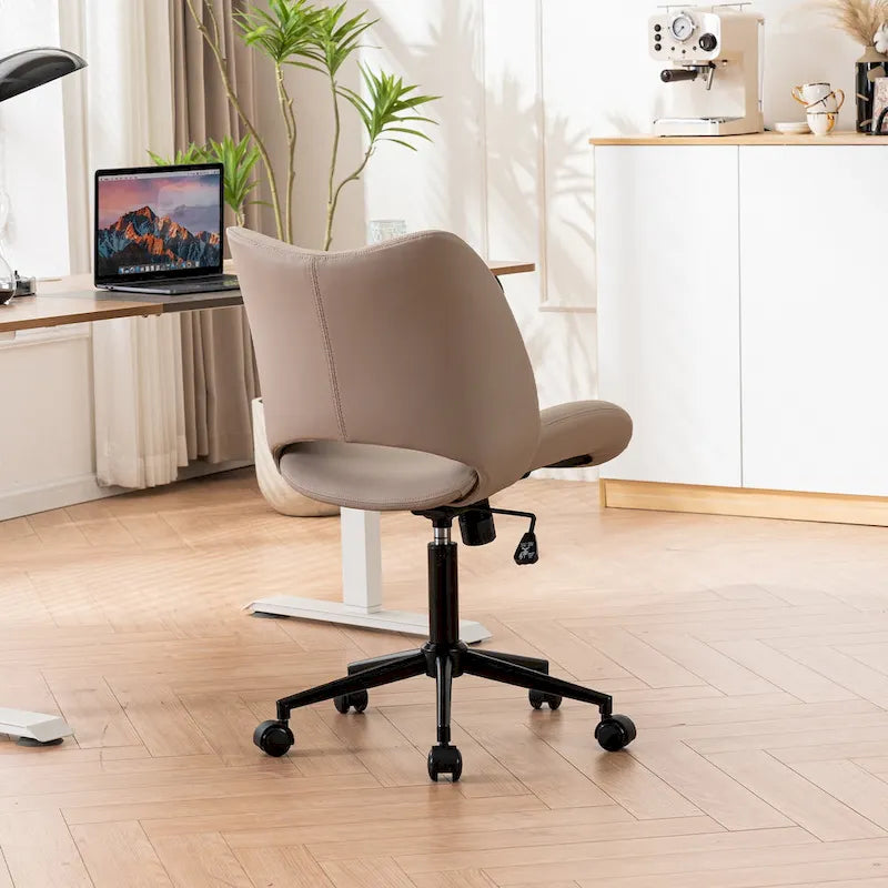 Chaise de bureau ergonomique sans accoudoirs avec roulettes