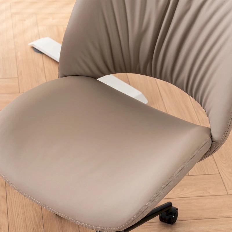 Chaise de bureau ergonomique sans accoudoirs avec roulettes