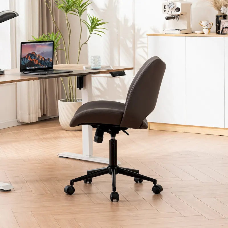 Chaise de bureau ergonomique sans accoudoirs avec roulettes