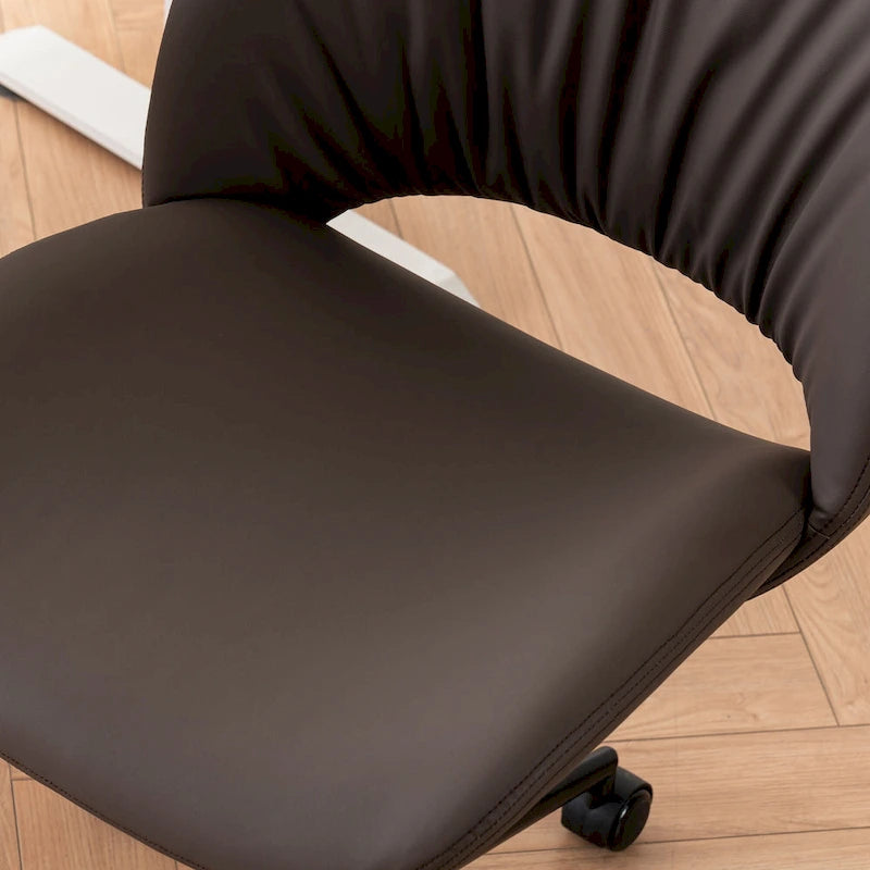 Chaise de bureau ergonomique sans accoudoirs avec roulettes