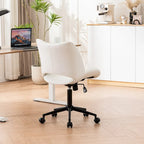 Chaise de bureau ergonomique sans accoudoirs avec roulettes