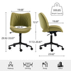Chaise de bureau ergonomique sans accoudoirs avec roulettes