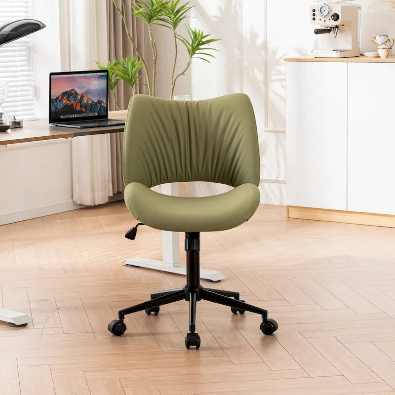 Chaise de bureau ergonomique sans accoudoirs avec roulettes