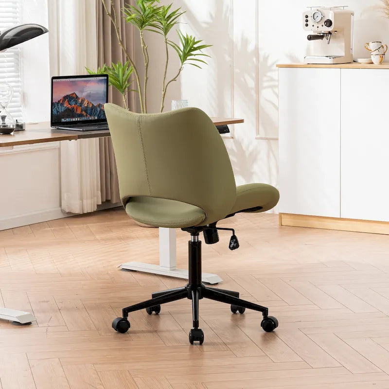 Chaise de bureau ergonomique sans accoudoirs avec roulettes