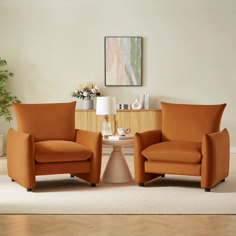 Fauteuil moderne Lilian 33 po de large Chaise d'appoint Sofa Fauteuil (paquet de 2)