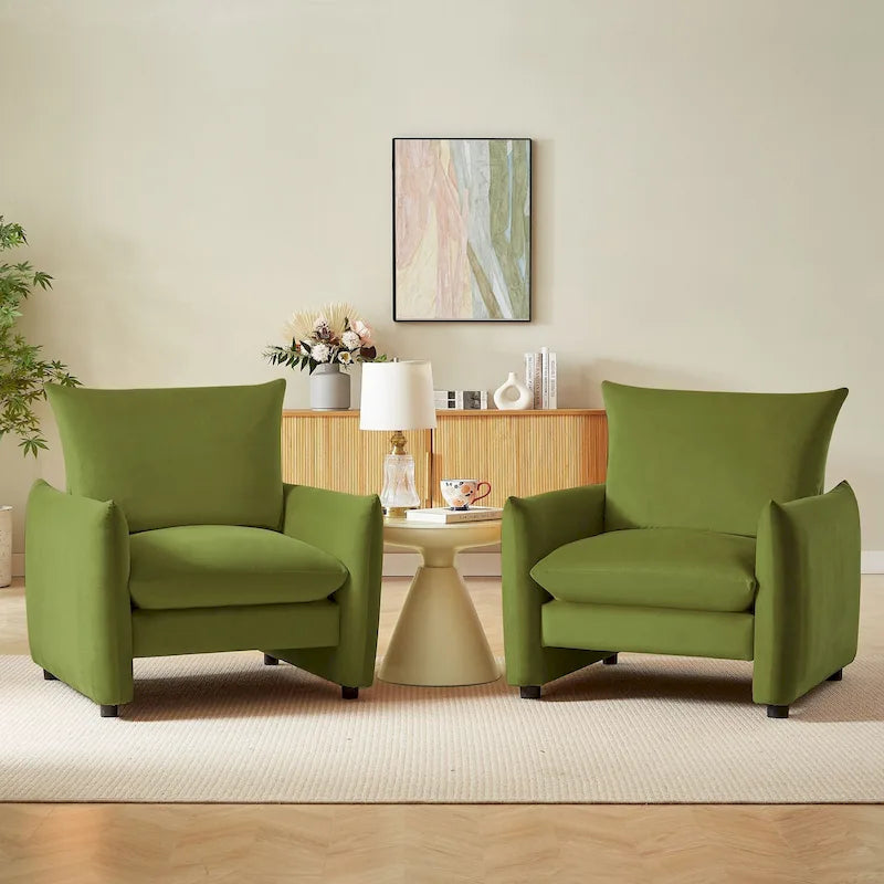Fauteuil moderne Lilian 33 po de large Chaise d'appoint Sofa Fauteuil (paquet de 2)