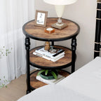 Table d'appoint ronde à 3 niveaux pour salon