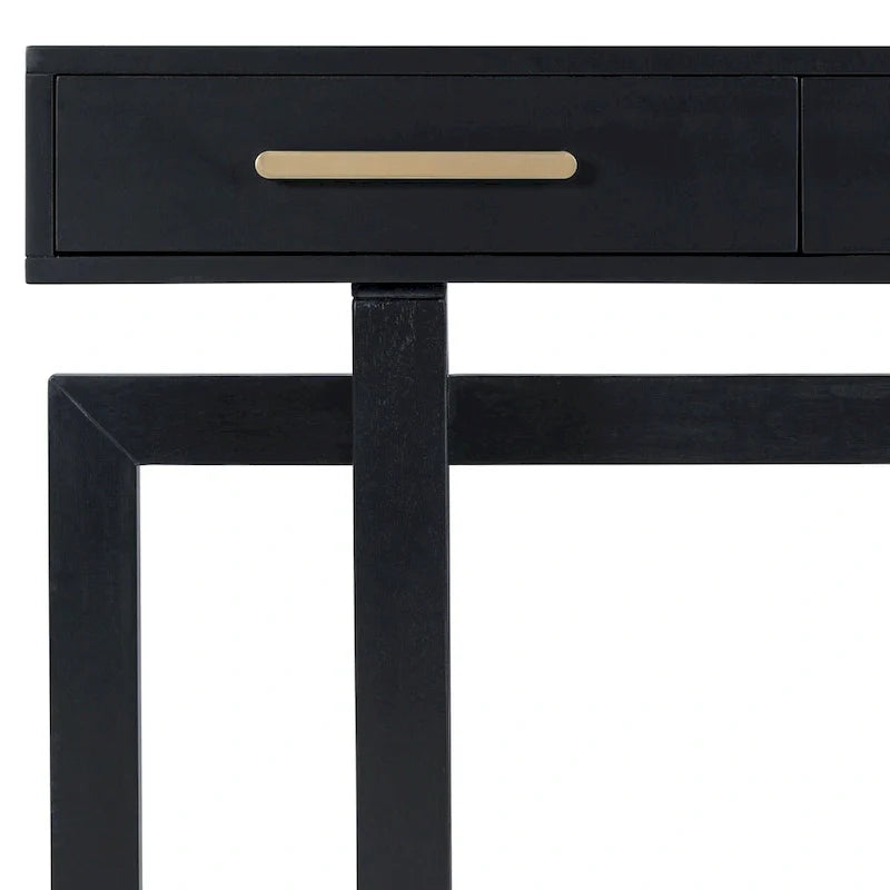 Console élégante avec trois tiroirs, Table d'entrée extra longue pour entrée, couloir, salon, foyer