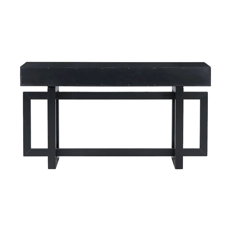 Console élégante avec trois tiroirs, Table d'entrée extra longue pour entrée, couloir, salon, foyer