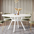 Table à manger ronde moderne de 120 cm pour 4 personnes - 120 cm (P) x 120 cm (L) x 76 cm (H)