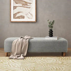 Banc Ottoman Naci en bouclé moderne