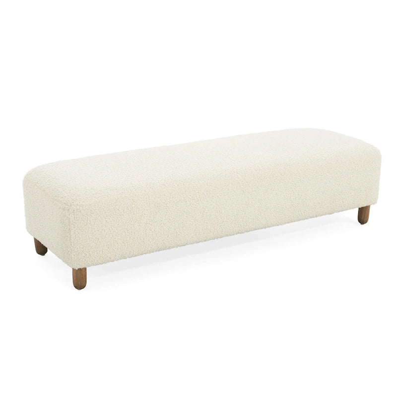 Banc Ottoman Naci en bouclé moderne