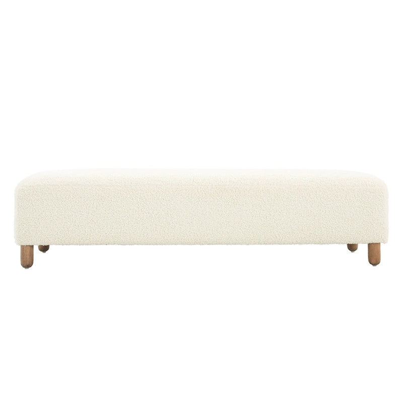 Banc Ottoman Naci en bouclé moderne