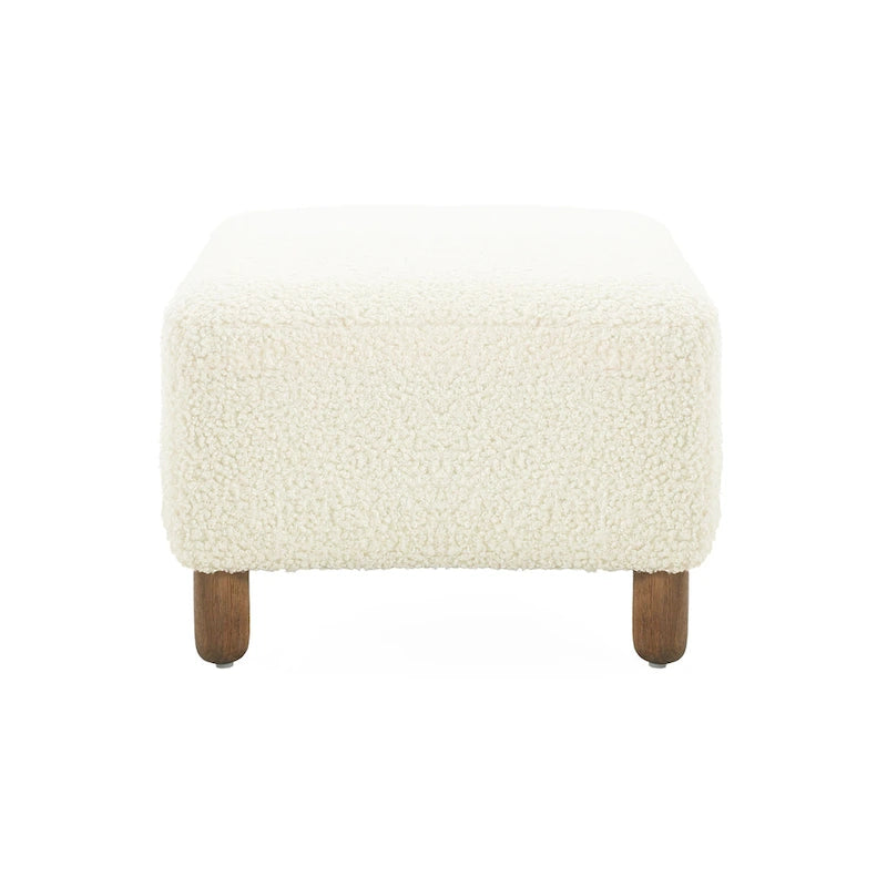 Banc Ottoman Naci en bouclé moderne