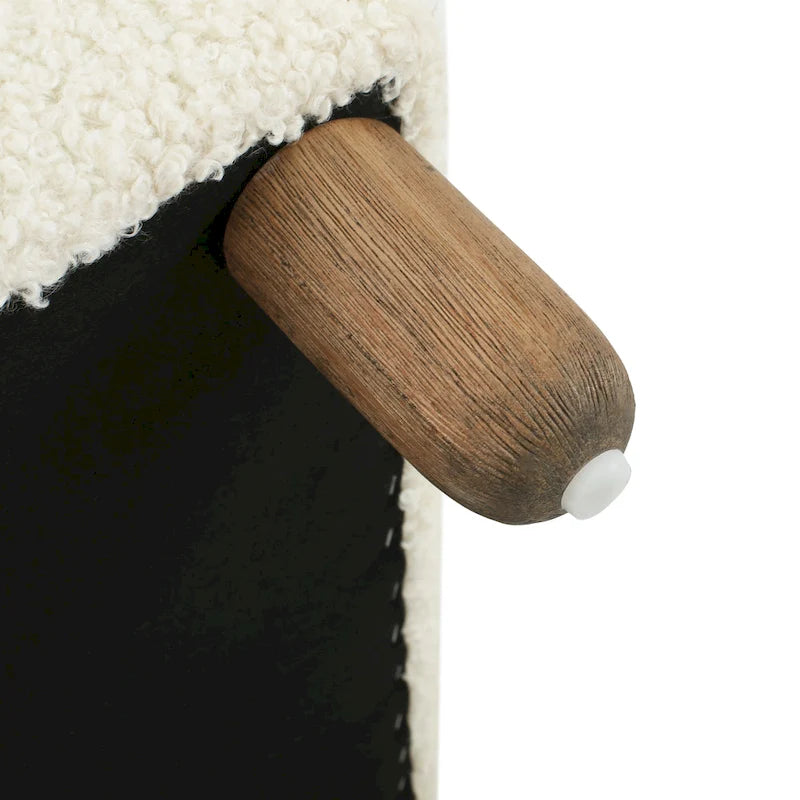 Banc Ottoman Naci en bouclé moderne
