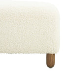 Banc Ottoman Naci en bouclé moderne