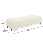 Banc Ottoman Naci en bouclé moderne