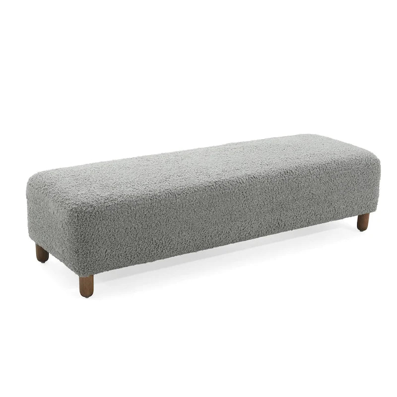 Banc Ottoman Naci en bouclé moderne