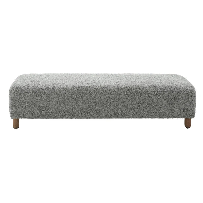 Banc Ottoman Naci en bouclé moderne