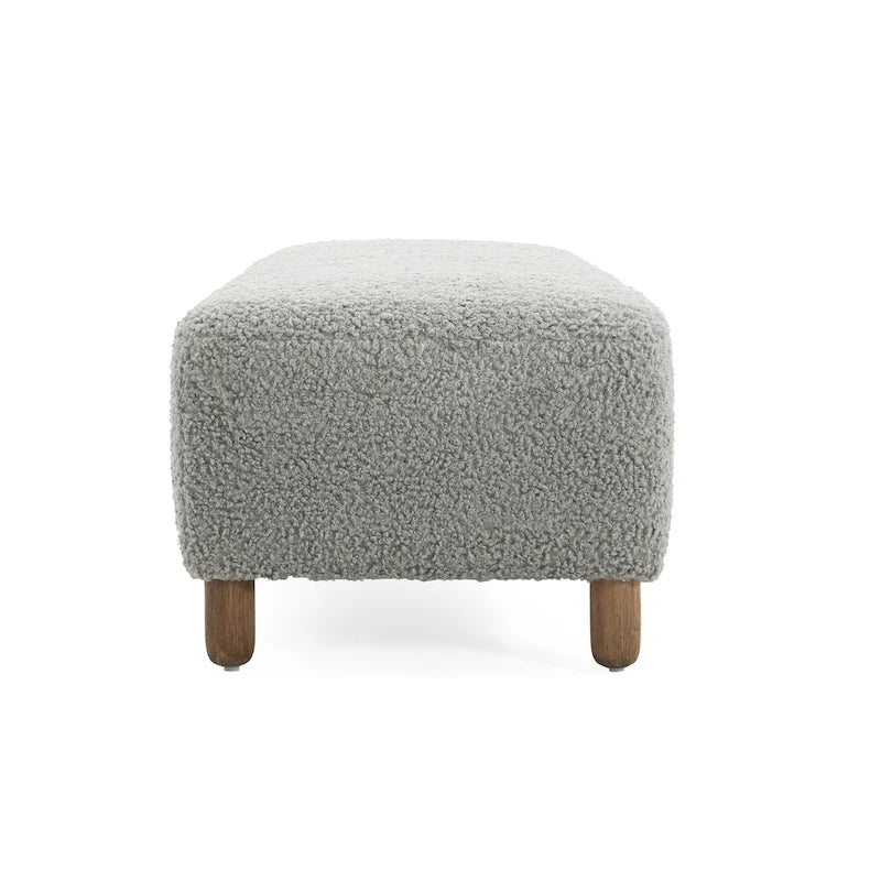 Banc Ottoman Naci en bouclé moderne
