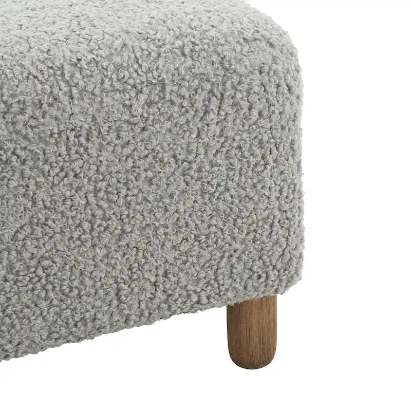 Banc Ottoman Naci en bouclé moderne