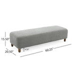 Banc Ottoman Naci en bouclé moderne