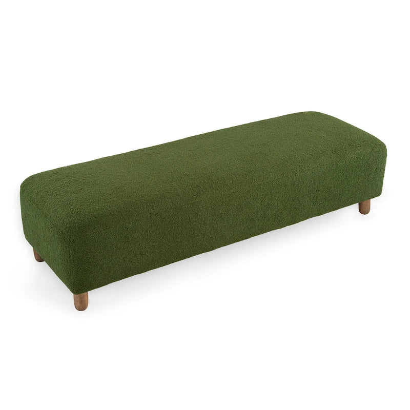 Banc Ottoman Naci en bouclé moderne