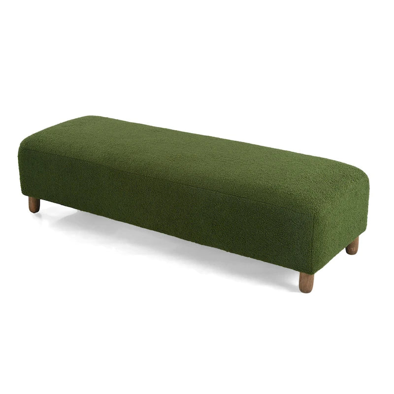Banc Ottoman Naci en bouclé moderne