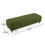 Banc Ottoman Naci en bouclé moderne