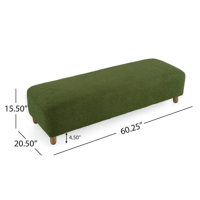 Banc Ottoman Naci en bouclé moderne